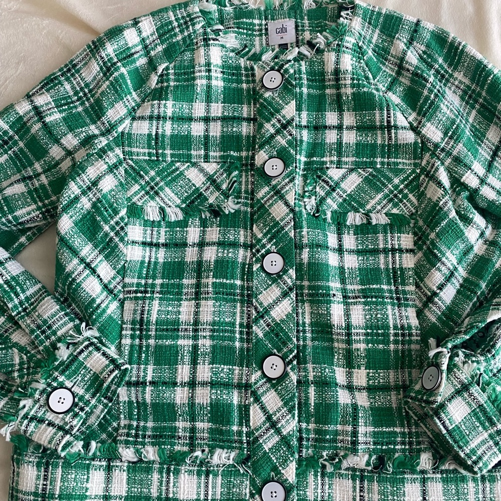 CAbi Green Plaid Blazer - Picture 5 of 11
